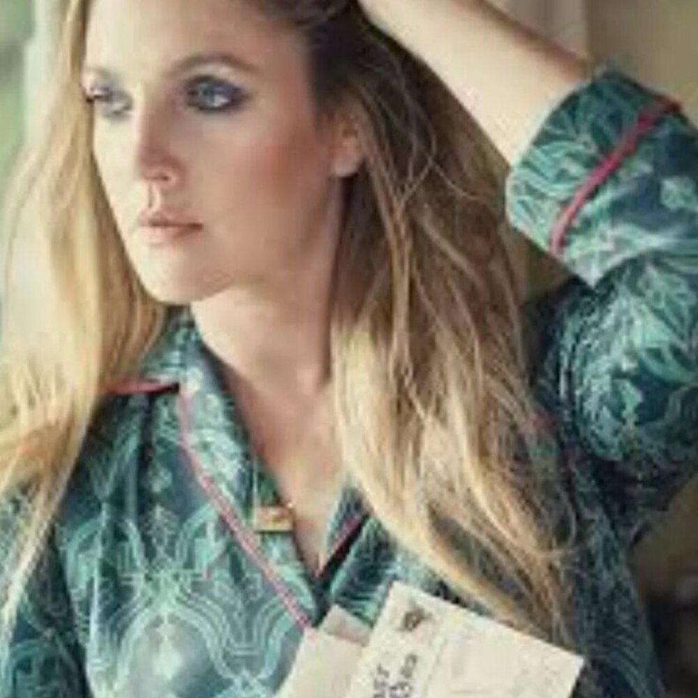 Dear Drew By Drew Barrymore Christopher St Button Pajama Style Blouse